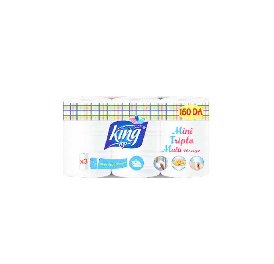 KING TOP x 3 - Papier essuie tout