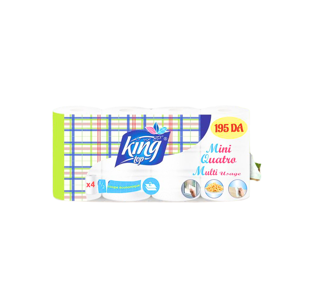 KING TOP x 4 - Papier essuie tout