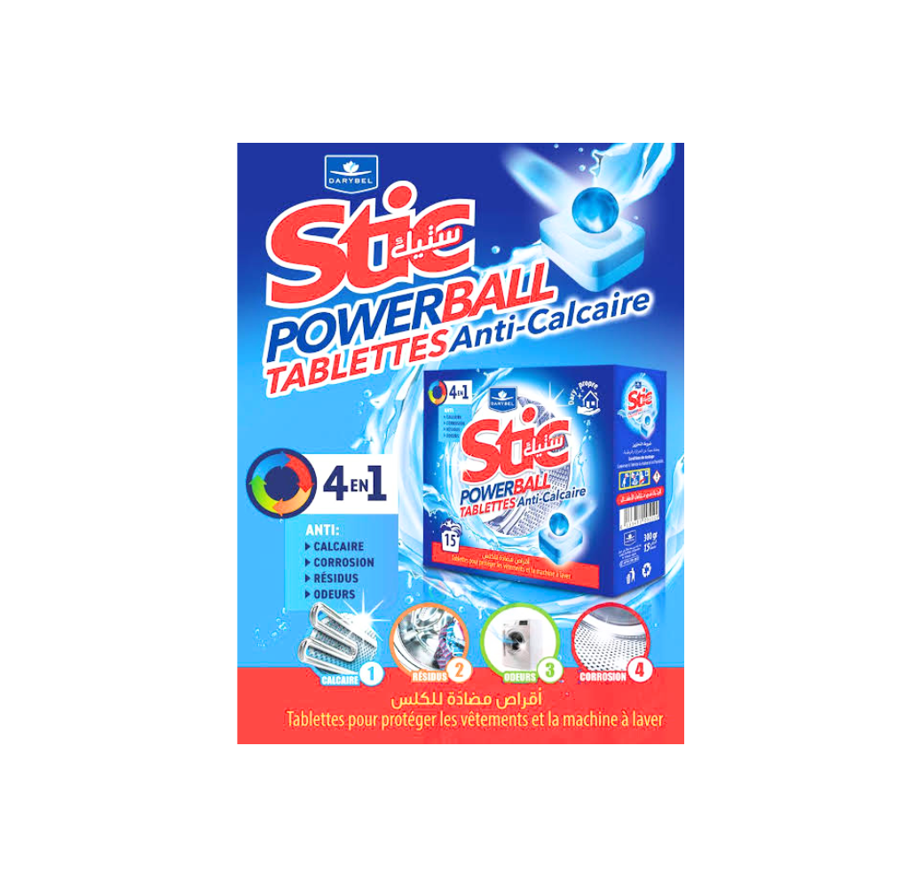 Tablettes anti-calcaire STIC POWER BALL