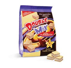 Mini gaufrettes cubiques - Double Mix - parfum vanille chocolat- Bimo 