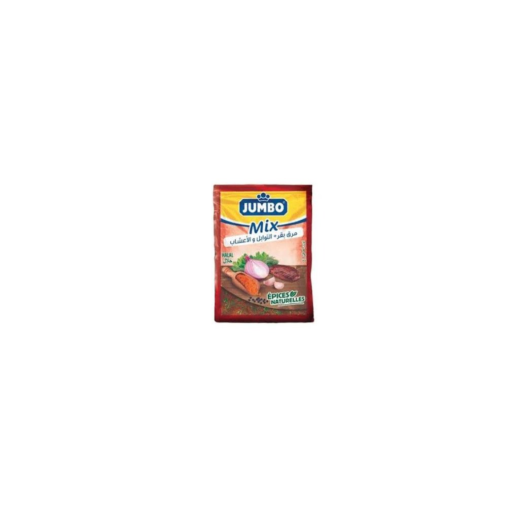 Jumbo Mix - bouillon boeuf + Èpices et Herbes - 77g 