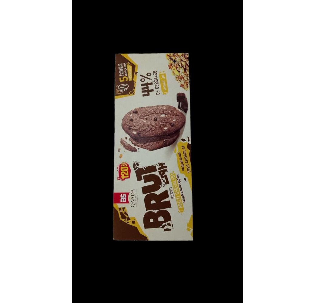 Qaada Brut Biscuit Multi Cereales Tout Chocolat 