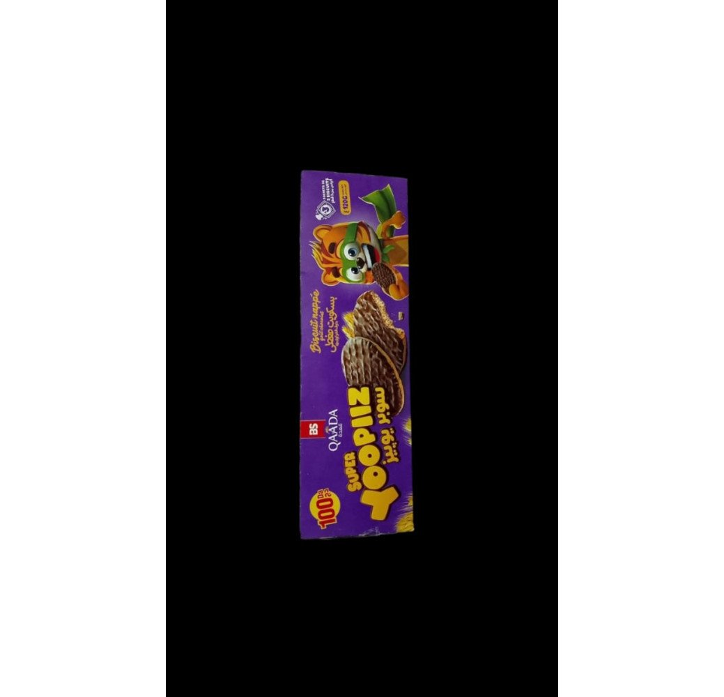 Qaada Super Yoopiiz Biscuit Nappé Goùt Chocolat 120 G