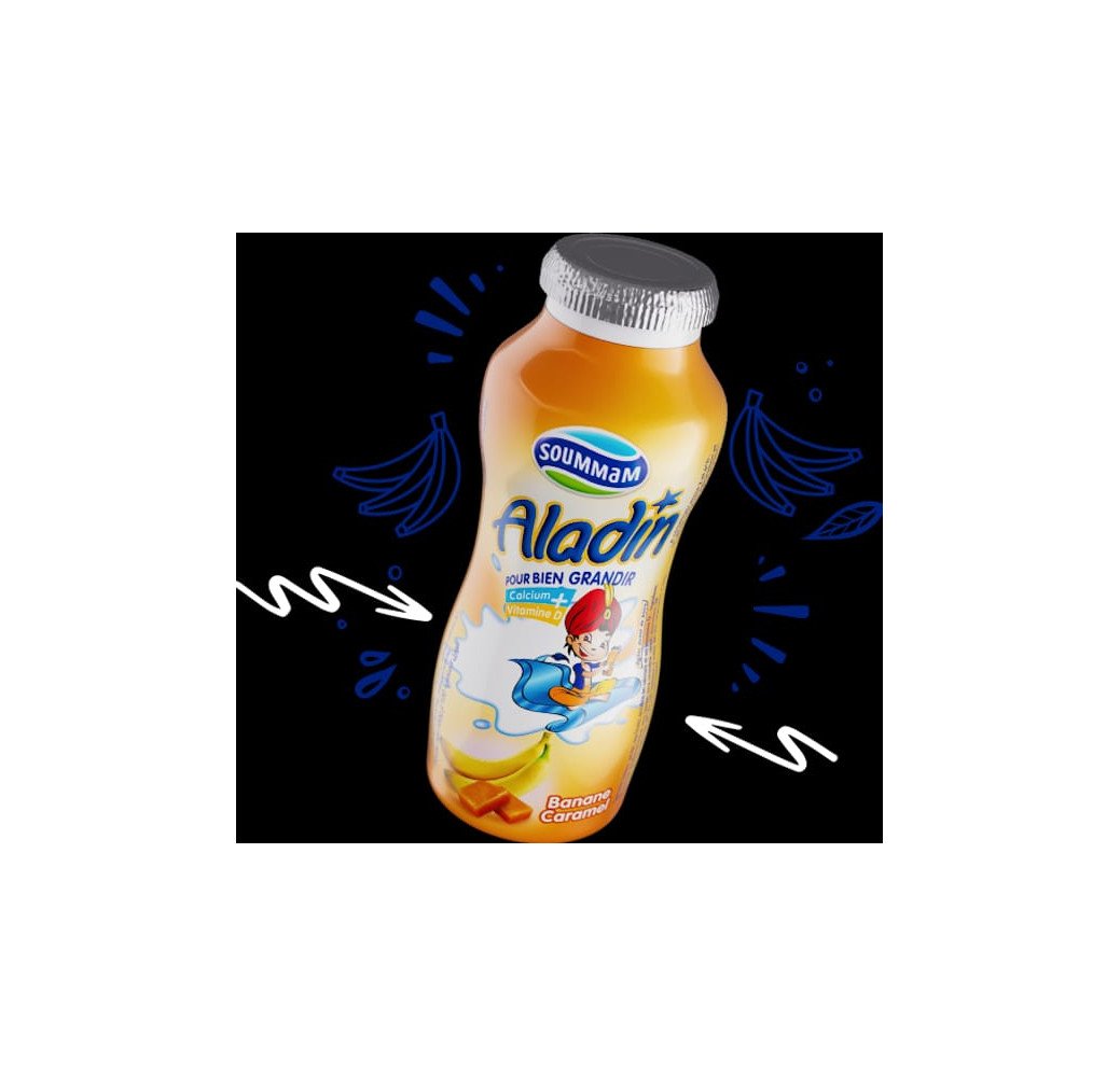 Yaourt Soummam ALADIN À boire - Banane Carmel  100