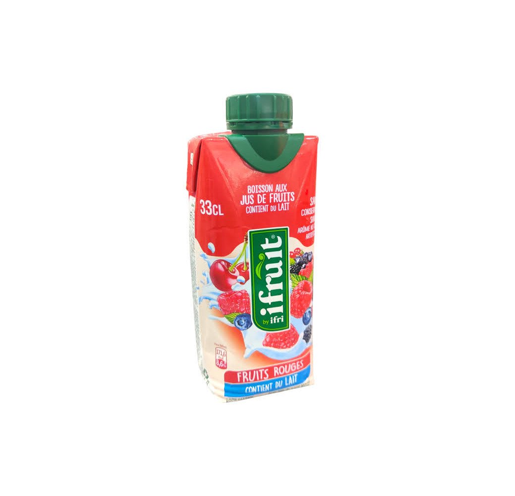 Boisson aux jus de fruits rouges Contient du lait IFRUIT 33cl