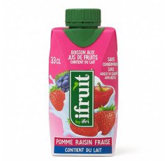 Boisson aux jus de fraise et raisin Contient du lait IFRUIT 33cl 