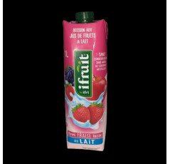 Boisson aux jus de Fraise et Raisin Contient du lait IFRUIT 1L