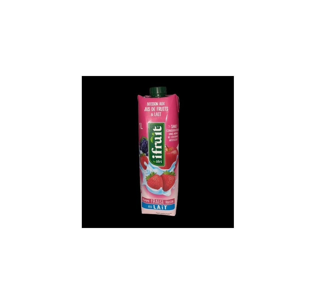 Boisson aux jus de Fraise et Raisin Contient du lait IFRUIT 1L