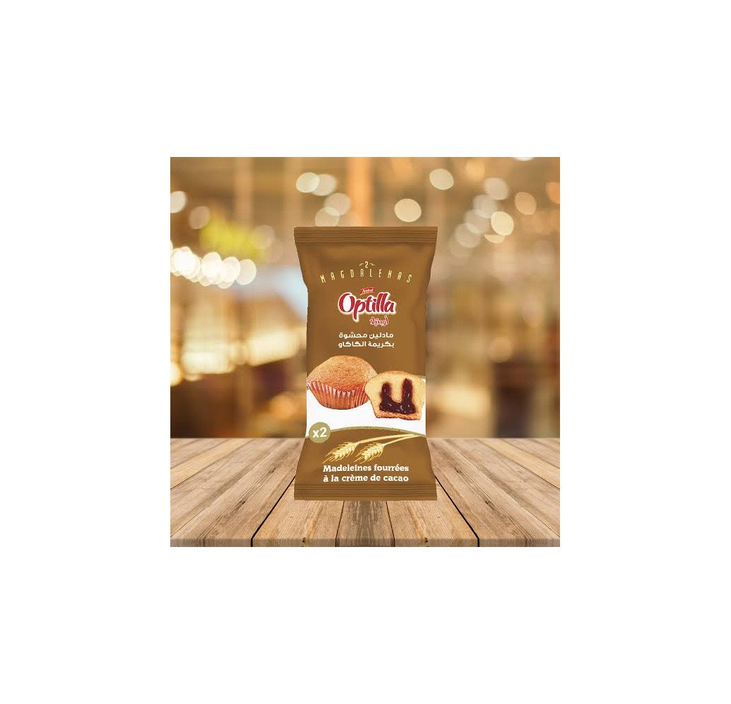 Optilla Madeleines Fourrées á la crème de Cacao 75g