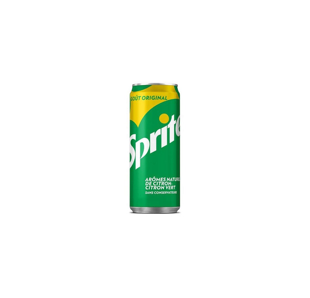 Sprite boisson Canette gazeuse rafraîchissante à base de citron et citron vert  33cl 