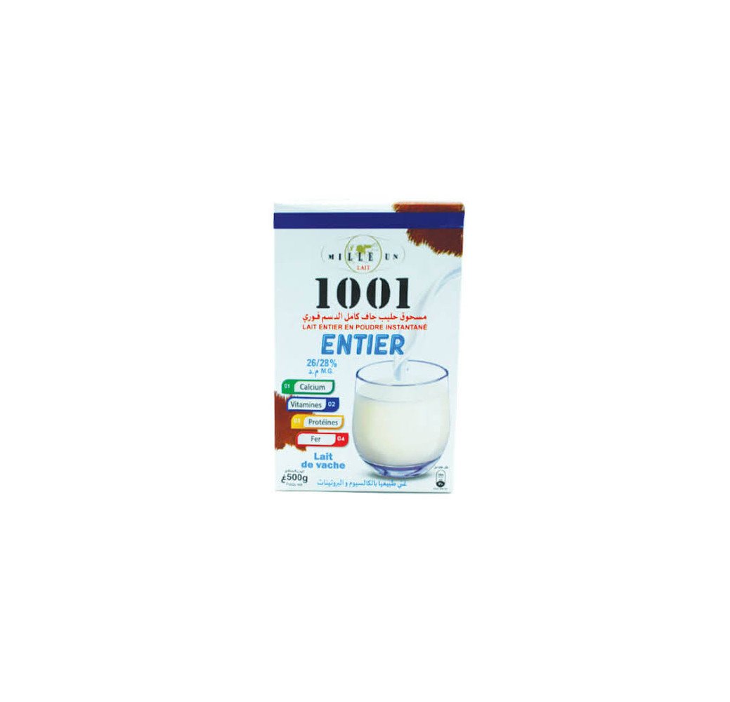 1001 Lait Entier en Poudre 500g 